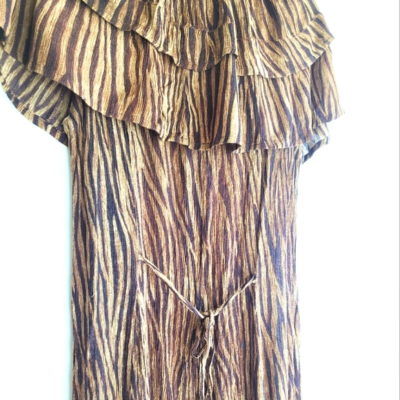 Women's Vintage Abstract Midi Dress - Picture 3 of 4